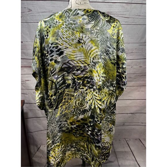 Simonton Says 2X yellow/Black/white short sleeve blouse - 2441 - Picture 2 of 4